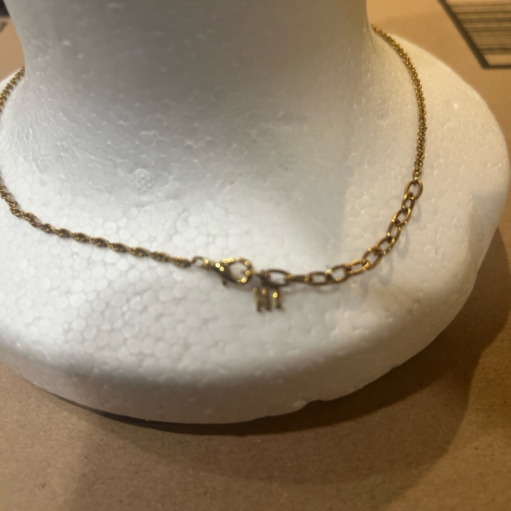 NINA RICCI Gold Tone Pendant Necklace # 5 - Picture 3 of 3